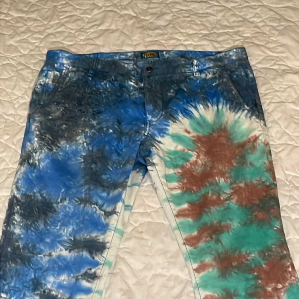 Teenage Brand Have a Real Nice Day Tie Dyed Jeans Size 36 - Picture 2 of 9
